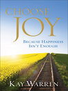 Choose Joy (eBook): Because Happiness Isn't Enough